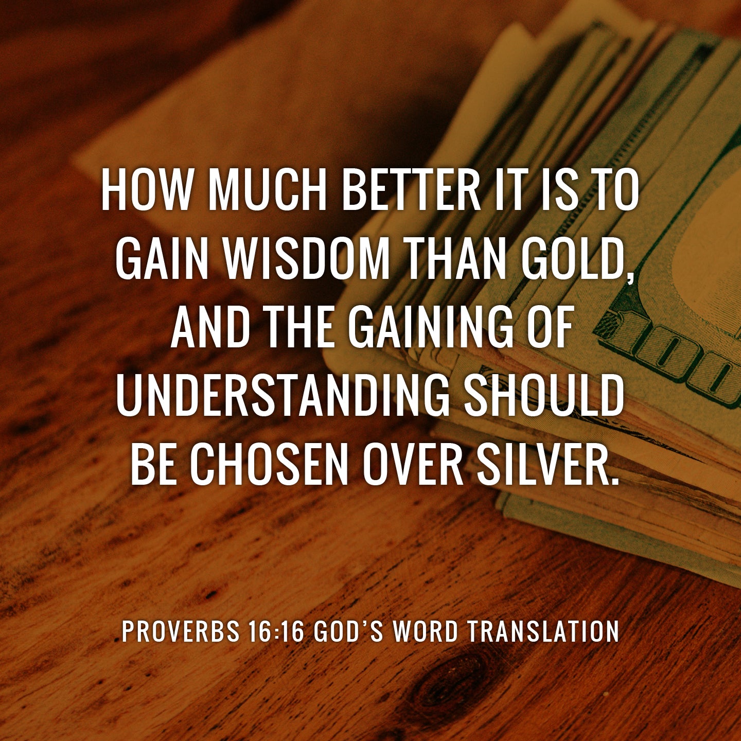 Compare Proverbs 16:16-17 much better it is to gain wisdom than gold –  God's Word Mission Society