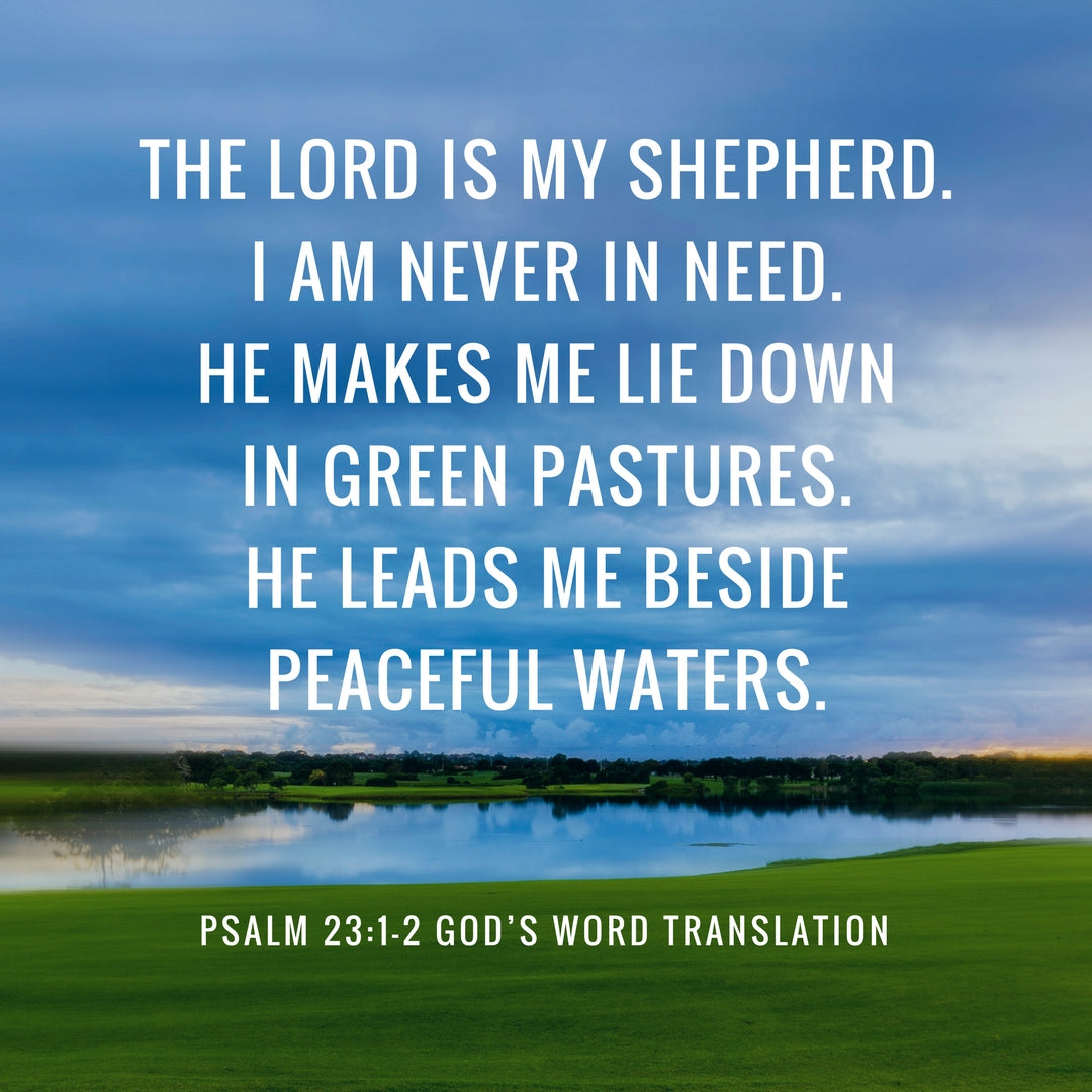Compare Psalm 23:1-2 The LORD is my shepherd. I am never in need ...