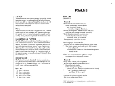 The Books of Psalms & Proverbs
