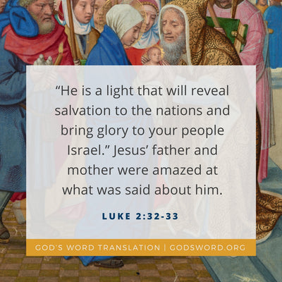 Comparing Luke 2:28-33