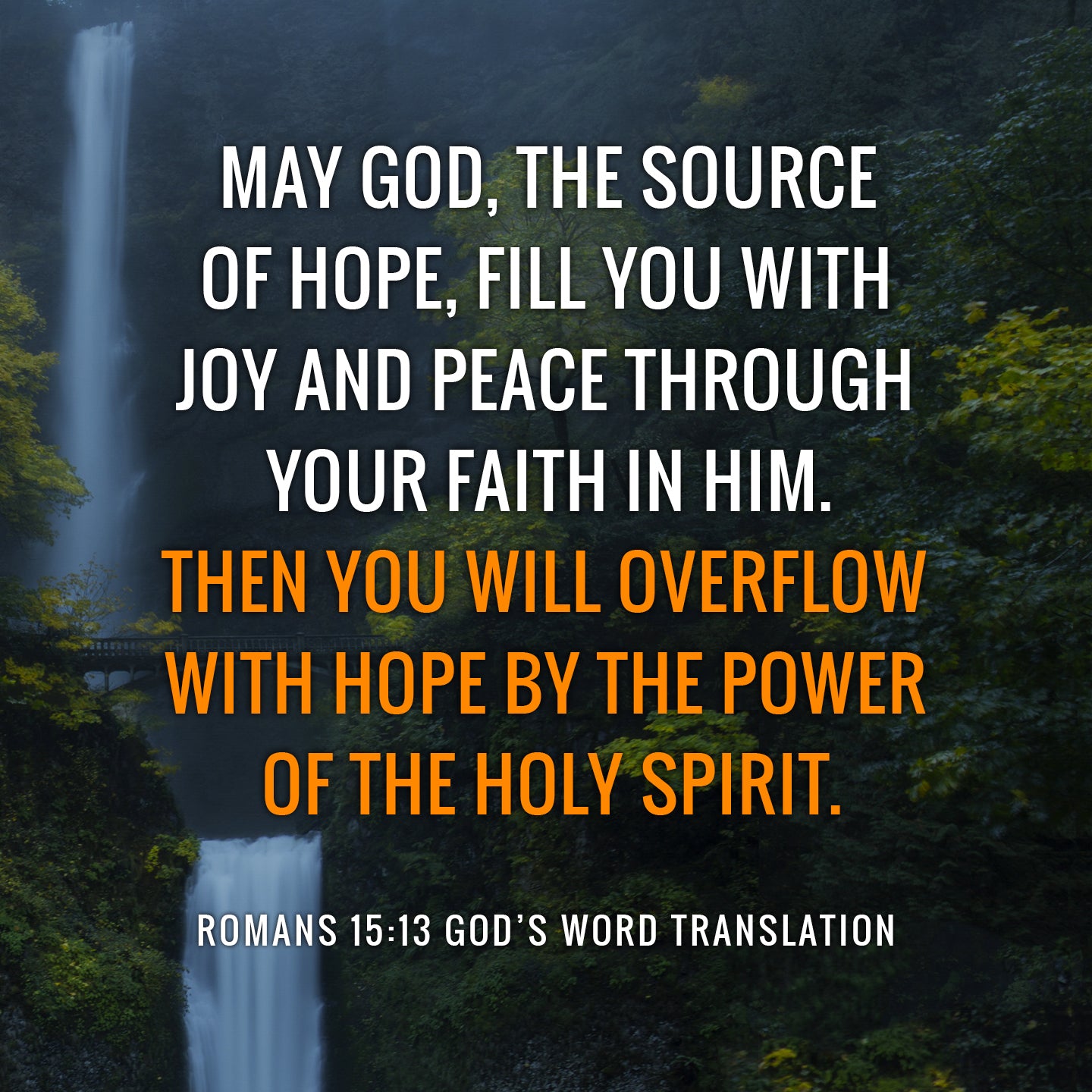 Compare Romans 15:13 May God fill you with joy and peace through faith – God's Word Mission Society