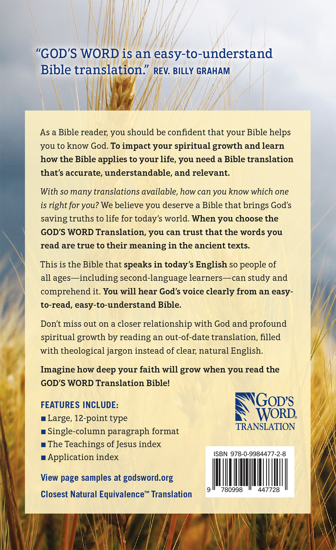GOD’S WORD Large Print Bible Hardcover Edition – God’s Word Mission Society